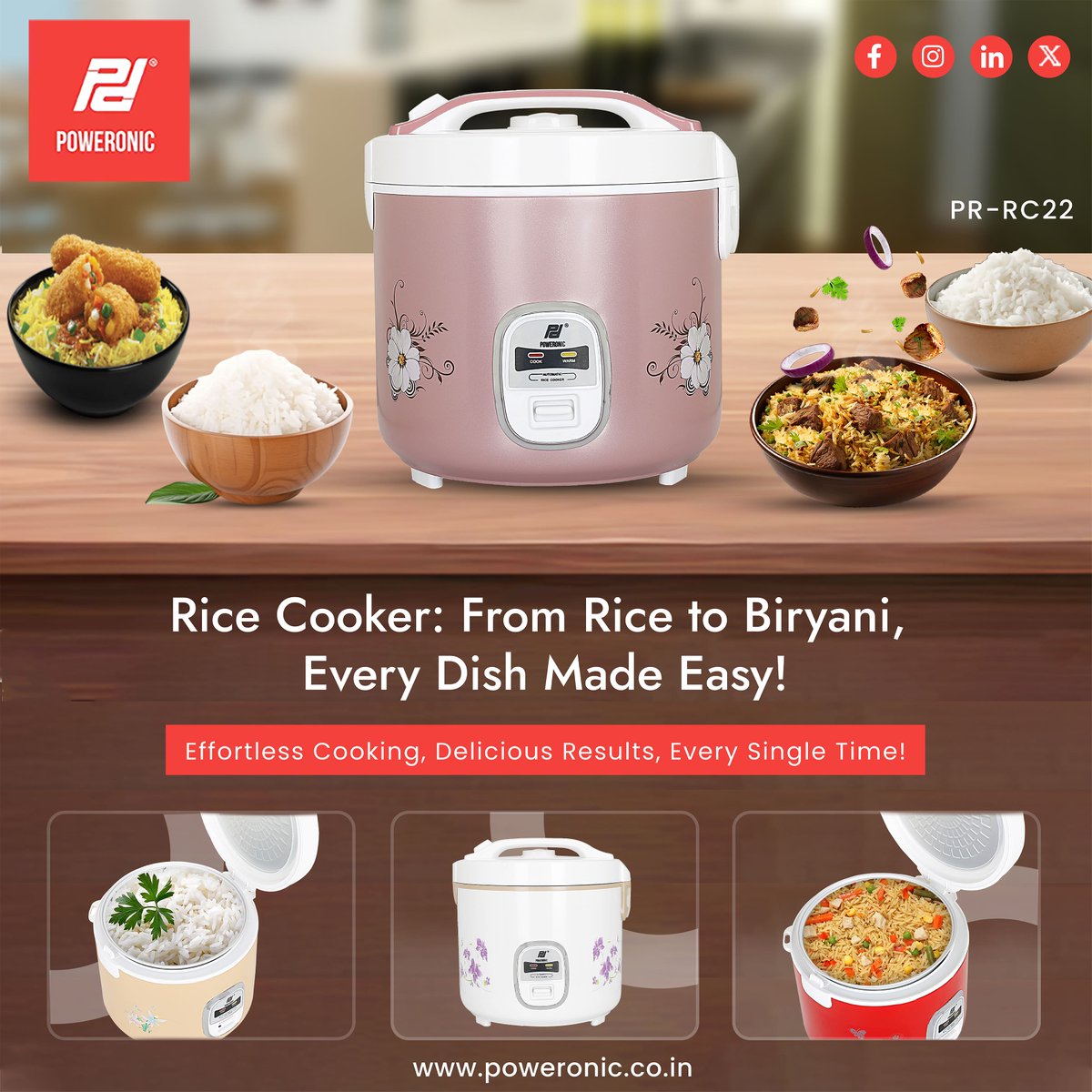 Elevate your cooking game today with Poweronic! 

#poweronic #ricecooker #ricecookerrecipe #poweronicdelhi #Poweronicappliances #airfryerdishes #AirFryerRecipes #kettle #infraredcooktop #ricecookermeal #MomentMarketing #explorepage #trendingpost
