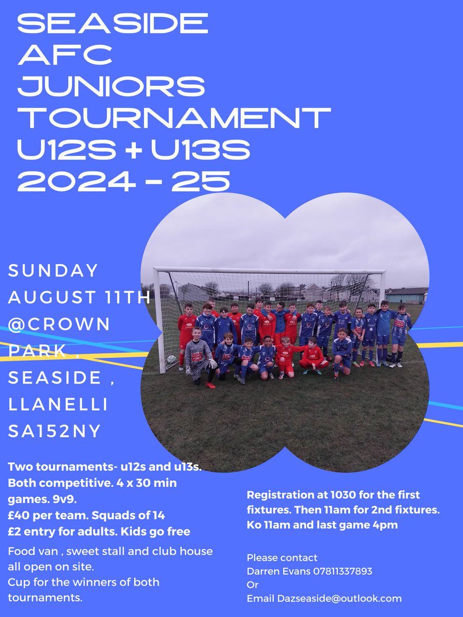 Get involved. Another cracking tournament lined up. 
It will be good preparation for the season ahead. 

#uppaside
#oneclub
#communityclub

💙💙💙