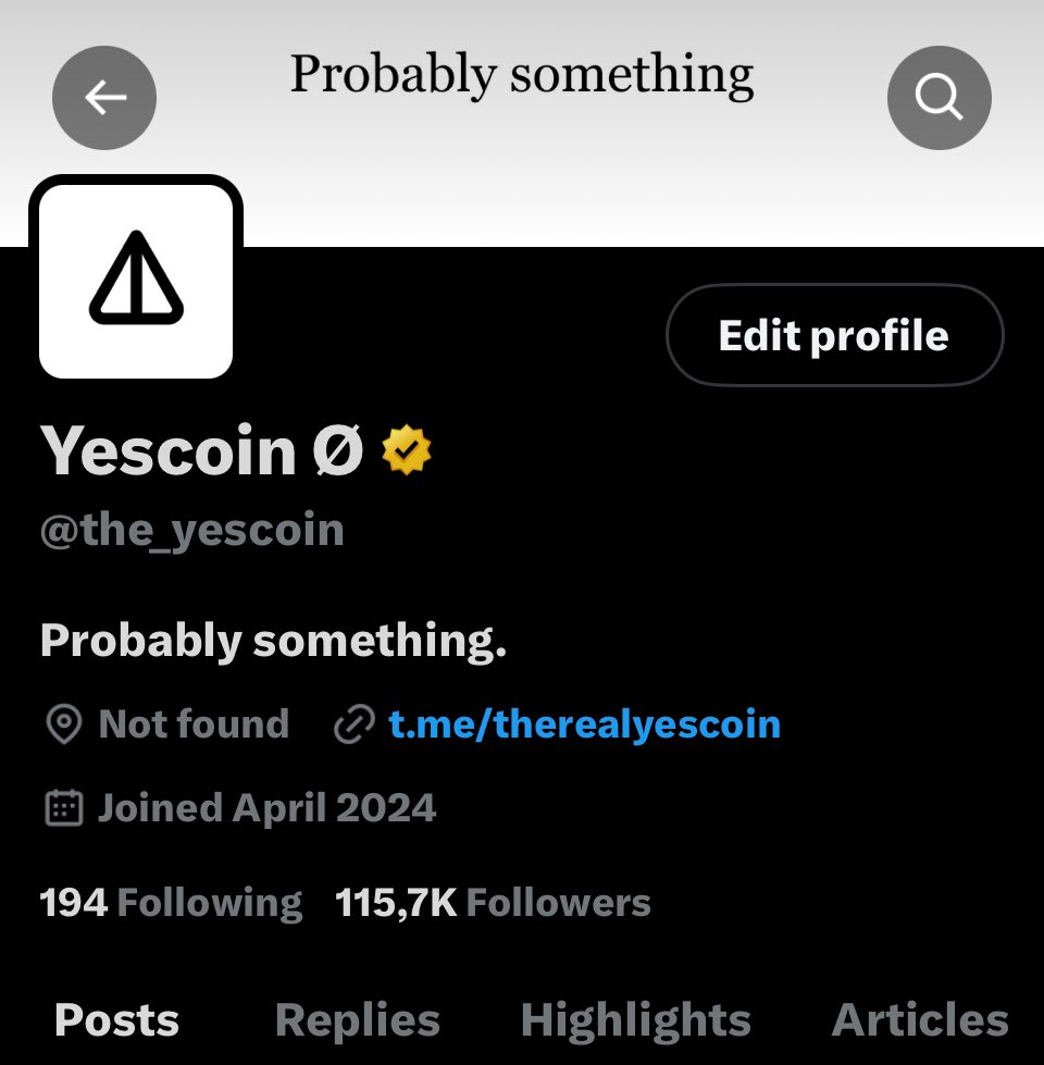 🎉 We're proud to announce that Yescoin has achieved the Gold Checkmark on Twitter! 

This rare honor places us among the top few projects in the TON ecosystem to receive such recognition. We are thrilled to be recognized for our pioneering efforts in blockchain technology.