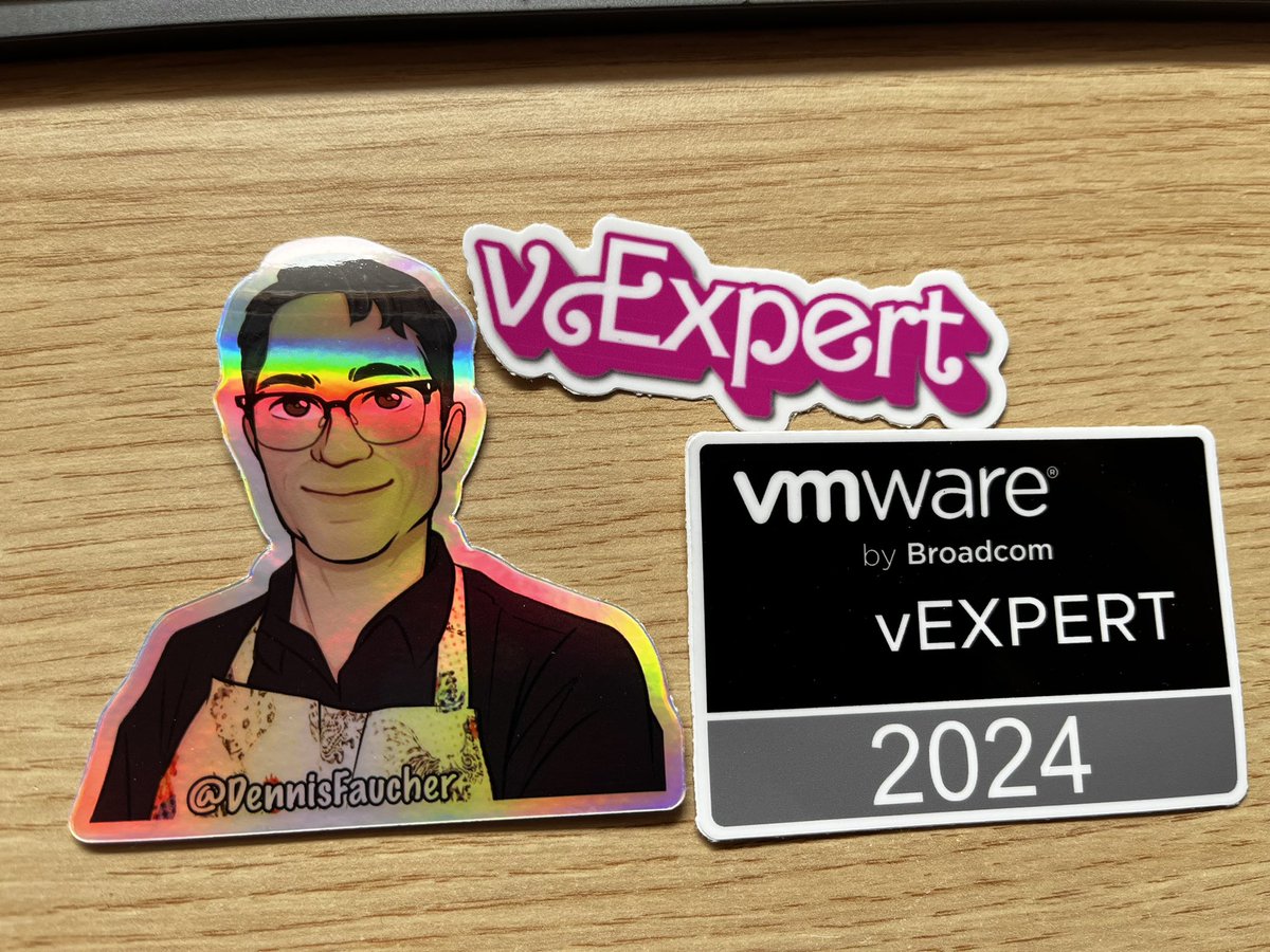 Thanks @DennisFaucher for the #vExpert Stickers! #vCommunity
