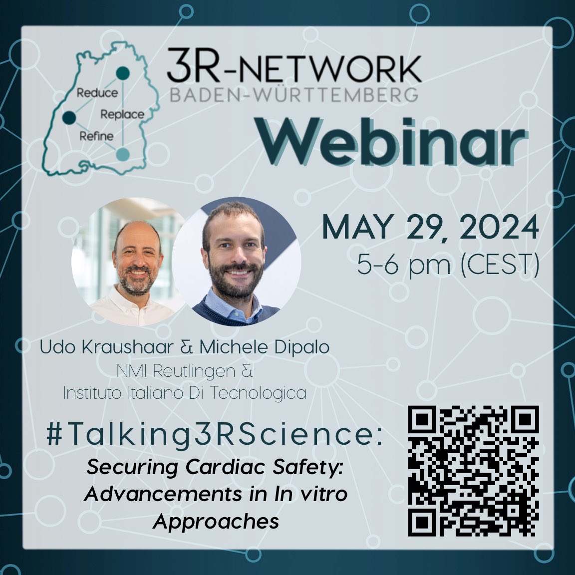 📣 In this month’s #Talking3RScience Webinar (May 29, 5-6pm CEST), we’ll explore #CardiacSafety with a focus on novel #InVitro approaches & #MicroelectrodeArray #MEA integration with Udo Kraushaar @NMI_DE & @DipaloMichele @IITalk! 🫀🔬Register for free at: lnkd.in/e5atMsEn