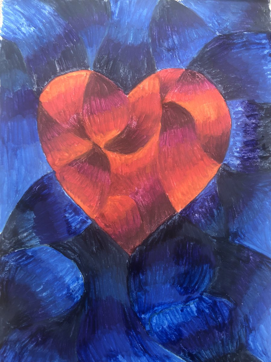 Last week of abstract art term: a tribute to my mended heart!