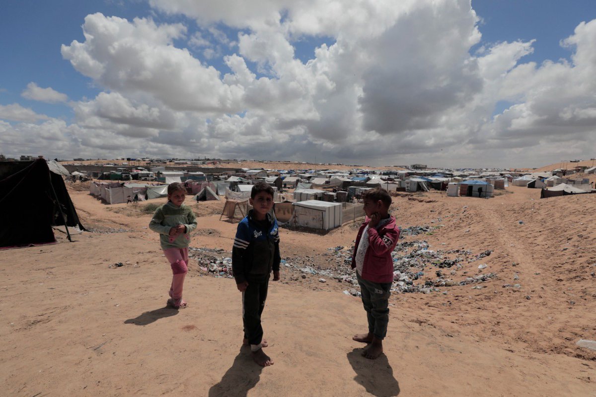 To give you a sense of what Rafah looks like, and how little shelter civilians have from any major offensive - UN workers in Rafah sent me these photos this morning. Tents, tarpaulin, cloth and cardboard protecting Gaza’s displaced children.