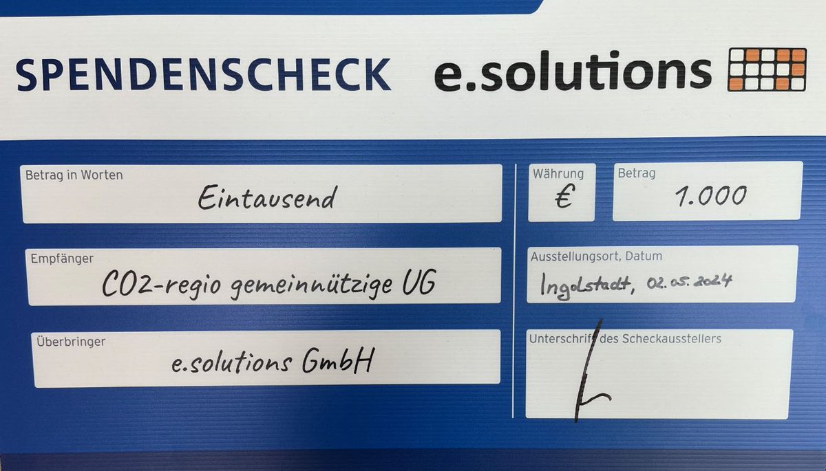 2 Standorte bedeuten natürlich auch 2 Beitrage für Natur und Artenschutz 🌳 Eine weitere Spende aus unserer Aktion "Mit dem Rad zur eso 🚴‍♀️ " ging dieses Jahr an die Organisation CO2-regio Ingolstadt. Vielen Dank an unsere Radfahrer und die CO2-regio für die Einblicke vor Ort 💚