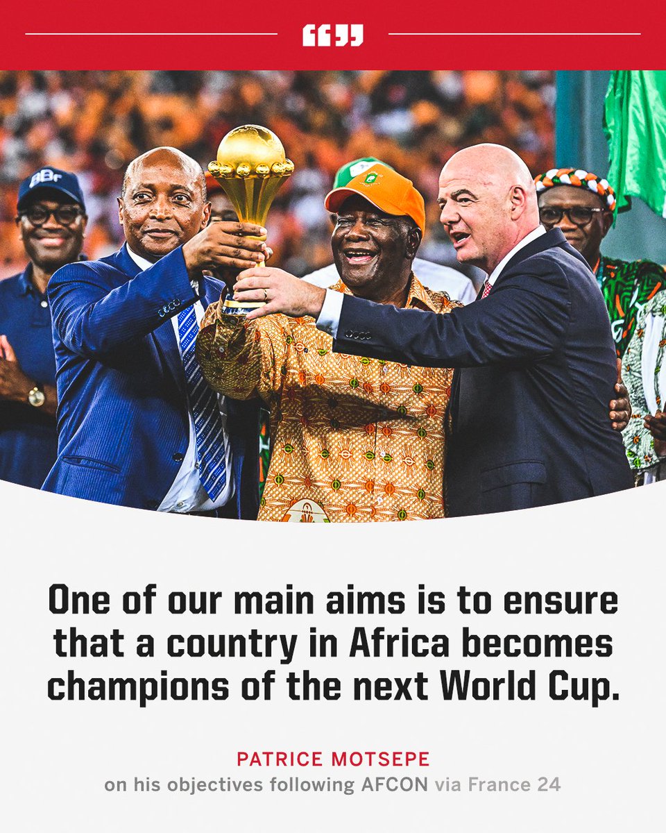 CAF president Patrice Motsepe is hoping the winners of the next World Cup will be from Africa after a successful and 'most profitable AFCON' ever 🏆