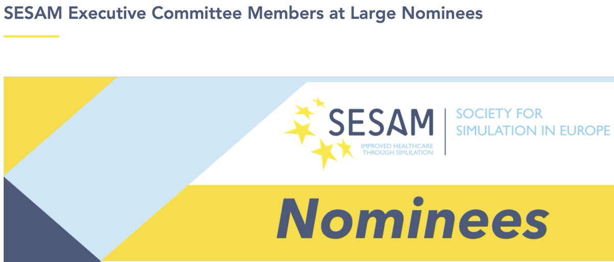 The Election for SESAM EC Members at Large has started!! sesam-web.org/sesam/ec/nomin… My path in Simulation has been tightly linked with SESAM contributing to its development and growth. It is my goal to continue this work with dedication and motivation. @SESAMSimulation #SESAM2024