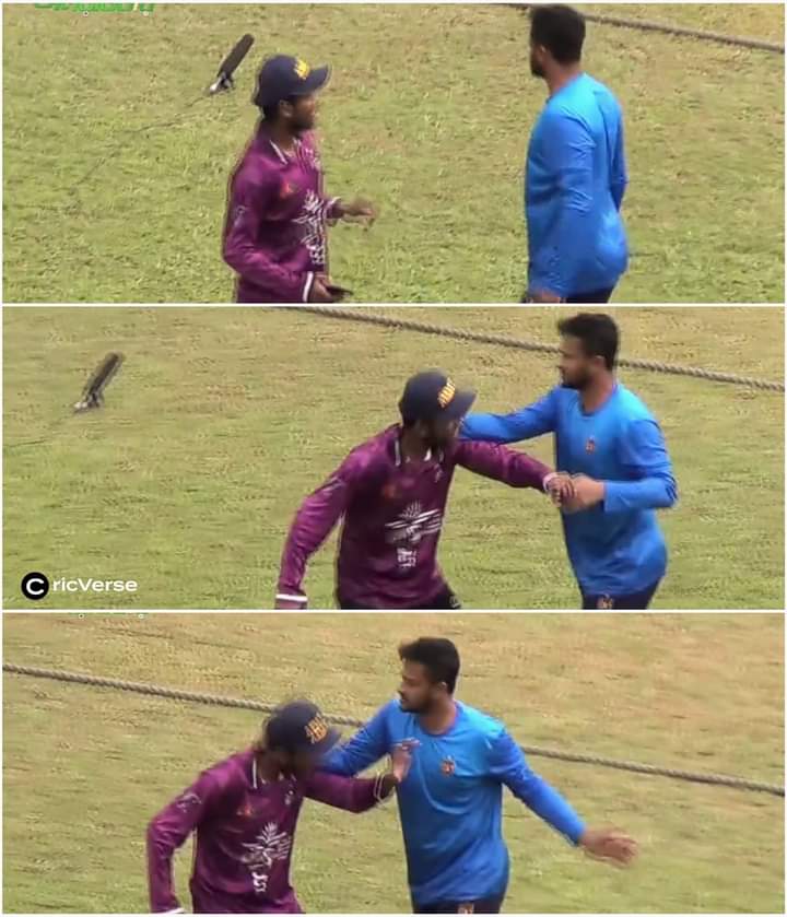 Shakib Al Hasan went to beat a fan while taking a selfie with him.🤯

📷 Allrounder 
#CricVerse #ShakibAlHasan