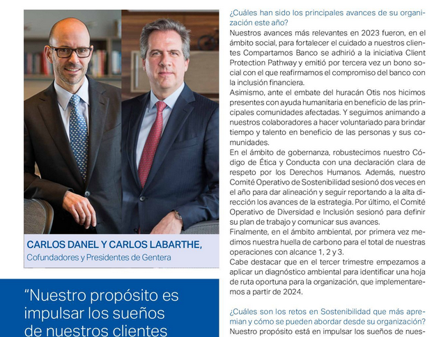 🌀 'Tras el huracán Otis, proporcionamos ayuda humanitaria en las comunidades afectadas', comparte Carlos Labarthe, Cofundador de @gentera. Más detalles en el #AnuarioCorresponsables2024 👉 shorturl.at/ctSV0