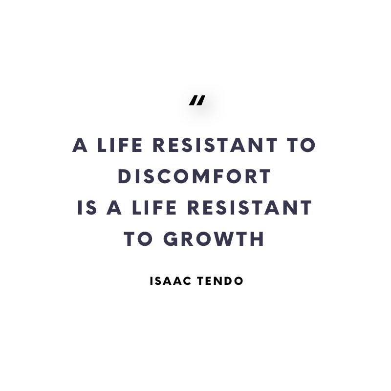 Lean into discomfort. #leadership #growthhacking