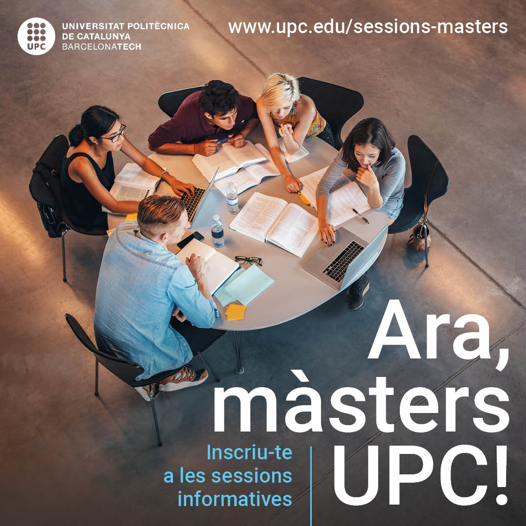 🤔Estàs pensant a estudiar un màster? 👉No perdis l'oportunitat! Aquesta setmana, participa en les sessions informatives de #màstersUPC de @fib_upc, la @UPCVilanova, la @UPCTelecos i la @upcmanresa. 📌 Informa-te'n! upc.edu/ca/masters/ses…