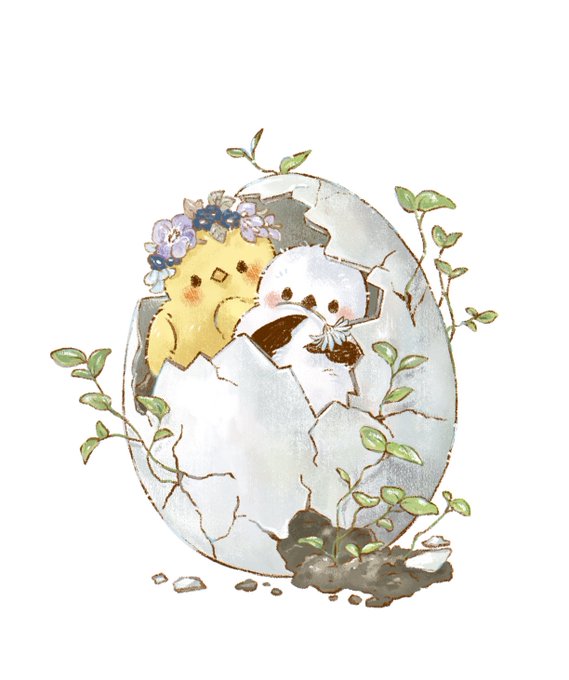 シマエナガ「ひよことシマエナガ#シマエナガ #ひよこ #ひよこ展