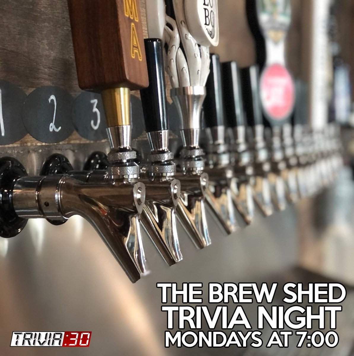 🎉 Get ready for Trivia Night at The Brew Shed! 🧠 Join us tonight for a fun-filled evening of brain-teasing questions, delicious drinks, and great company. Bring your friends and put your knowledge to the test! See you at 7 PM sharp! #Trivia30 #wakeupyourbrain #TheBrewShed 🍻✨