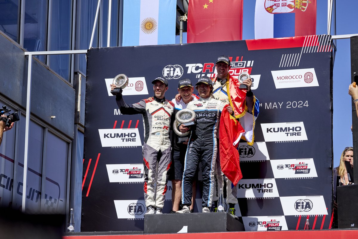#LynkCo 03 #TCR customer team #CyanRacing claimed two #TCRWorldTour wins on the streets of Marrakech! 
Yann Ehrlacher 🇫🇷 headed home a 1-2 in the first race with Santiago Urrutia 🇺🇾 while Ma Qing Hua 🇨🇳 came through in the second race.
Learn more 👉 bit.ly/341EfGC