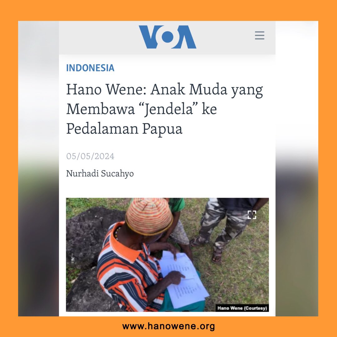 HanoWene's tweet photo. Repost dari media  @voaindonesia .

#literasi #pendidikan #sekolah #haripendidikannasional #wamena #yahukimo #papua https://t.co/0QsaW36jJl