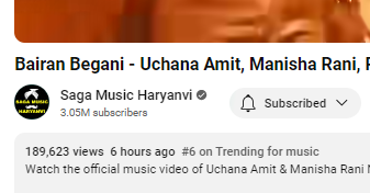GaunRadha808080's tweet photo. Trending at 6 🔥🔥

Keep Streaming 

BAIRANBEGANI FT MANISHA
 #ManishaRanixBairanBegani
#ManishaRani #OnlyManishaMatters #ManishaSquad https://t.co/3oFkfJt4hP