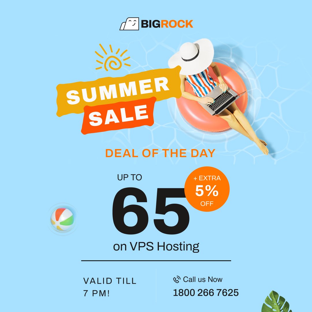 Power up your website with VPS hosting! 🚀 

Unleash flexibility, performance, and savings—all in one. 💲

But hurry, this deal's gone in a flash! ⚡⏳

#bigrock #webhosting #website #domain #cloudhosting #takeyourbusinessonline #websolution #sale #summersale