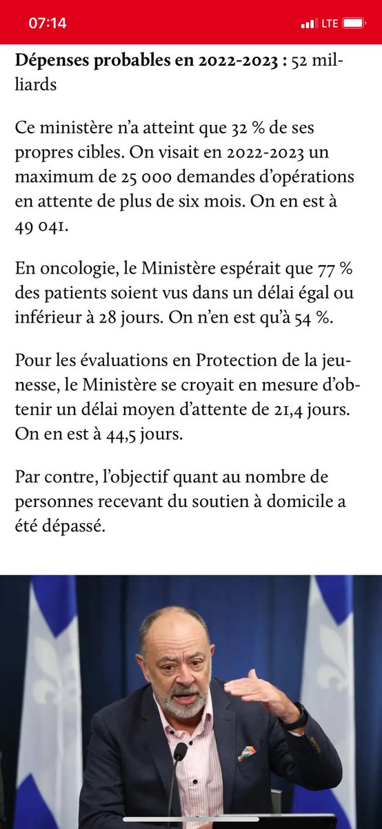 En santé, @cdube_sante et la CAQ n’atteignent même pas le tiers des cibles qu’ils ont eux-mêmes fixées. Difficile d’argumenter avec les Québécois qui affirment ne pas en avoir pour leur argent avec ce gouvernement. #polqc