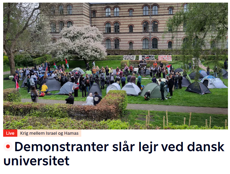 Jeg håber politiet får afryddet det her område så hurtigt som muligt. Og helst hurtigere end politiet nåede at afrydde teltlejren på Columbia University.