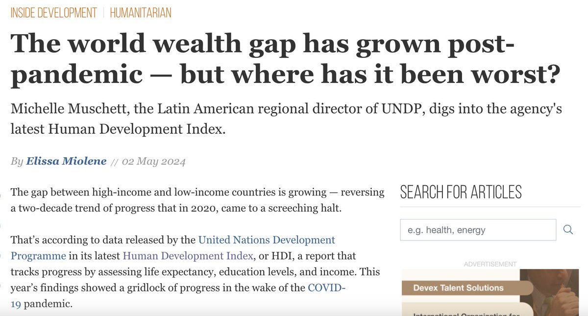 🗞️Our Regional Director @MichMuschett talked to @elissamio from @devex to discuss development challenges and opportunities in Latin America and the Caribbean. Read the article here: go.undp.org/ZSy