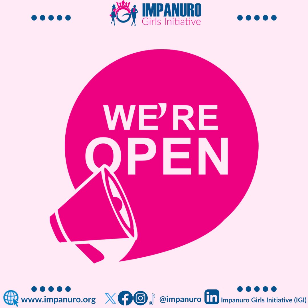 🥳Dear Partners and Friends, We're thrilled to announce that @impanuro Girls Initiative (IGI) is back in operation as of today, May 6th, 2024! Thank you for your patience during our closure for #LabourDay. 🔔 If you have any discussions that were delayed due to the closure,