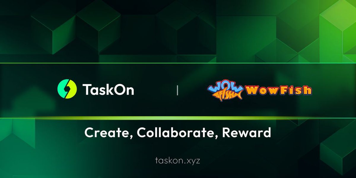 🥳 We are excited to announce our partnership with @WowFish_io ! 🔥 🚀The First Social Fishing Game Based on TON Join their community 👉 taskon.xyz/cmuser/WowFish Complete the ongoing campaign of $1000USDT! 👉 taskon.xyz/campaign/detai…