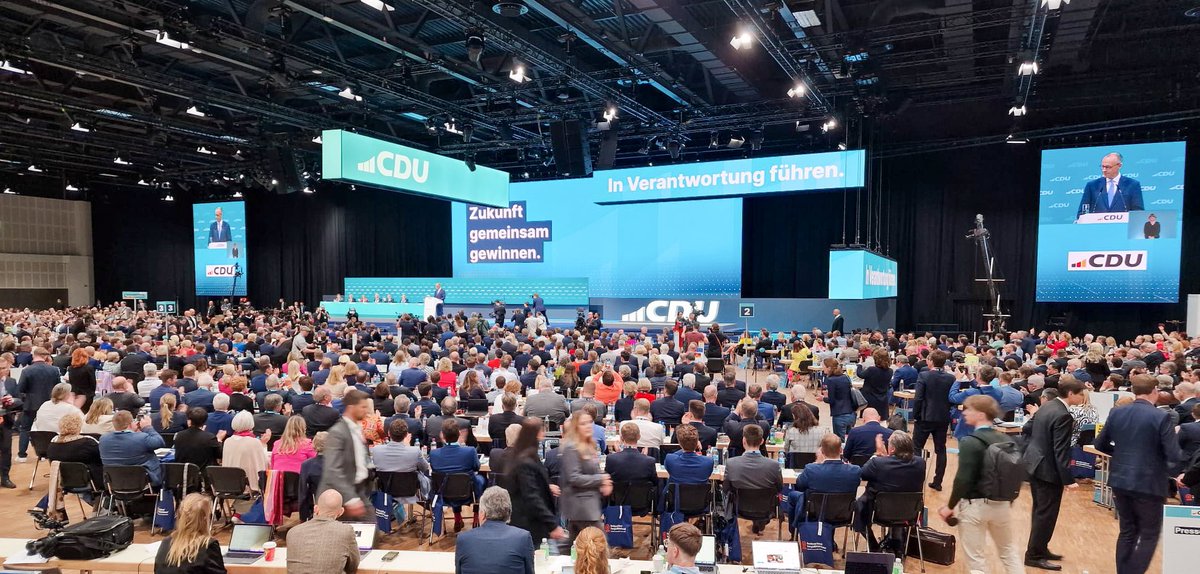 Sehr starke Rede von @_FriedrichMerz auf dem #cdubpt24 - als @CDU sind wir wieder da, wir können und wollen Verantwortung für unser Land übernehmen und gemeinsam mit den Menschen die Zukunft gewinnen! @cducsubt