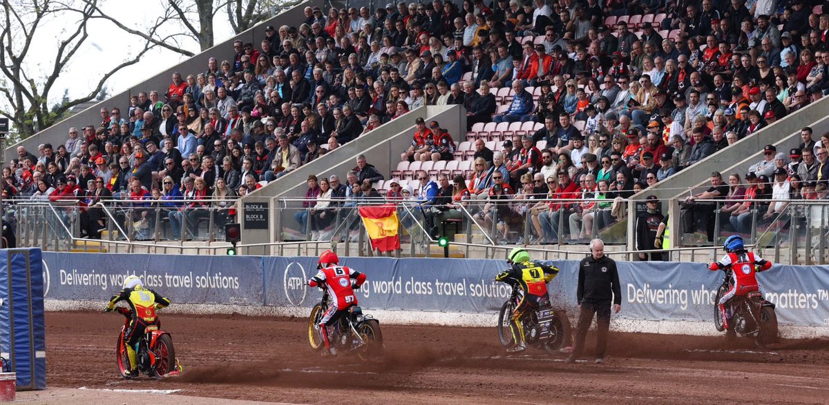 🚨 𝗟𝗔𝗧𝗘𝗦𝗧 | 🏁 🏆 ROWE Motor Oil Premiership 🏟 National Speedway Stadium 4️⃣ races down and it’s an even start with wins for Worrall, Milik, Lidsey and Bewley. ♣️ 𝗔𝗖𝗘𝗦 1️⃣2️⃣-1️⃣2️⃣ 𝗕𝗥𝗨𝗠𝗠𝗜𝗘𝗦 🅱️ 📸 @taylanningpix #️⃣ #BELBIR #britishspeedway🇬🇧