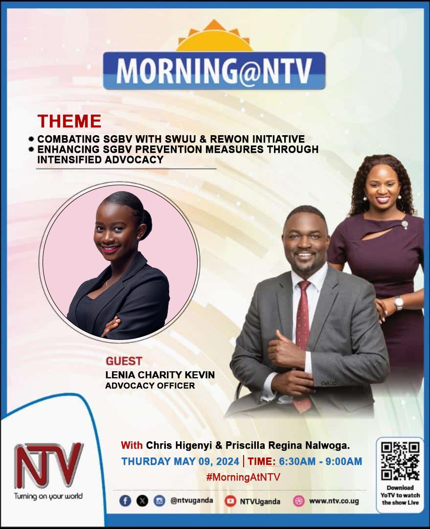 Excited to be on Morning @NTV  to discuss combating SGBV within refugee communities. It's time to raise awareness and take action. Tune in for an insightful conversation! #SGBV #RefugeeRights #NTV #MorningAtNTV