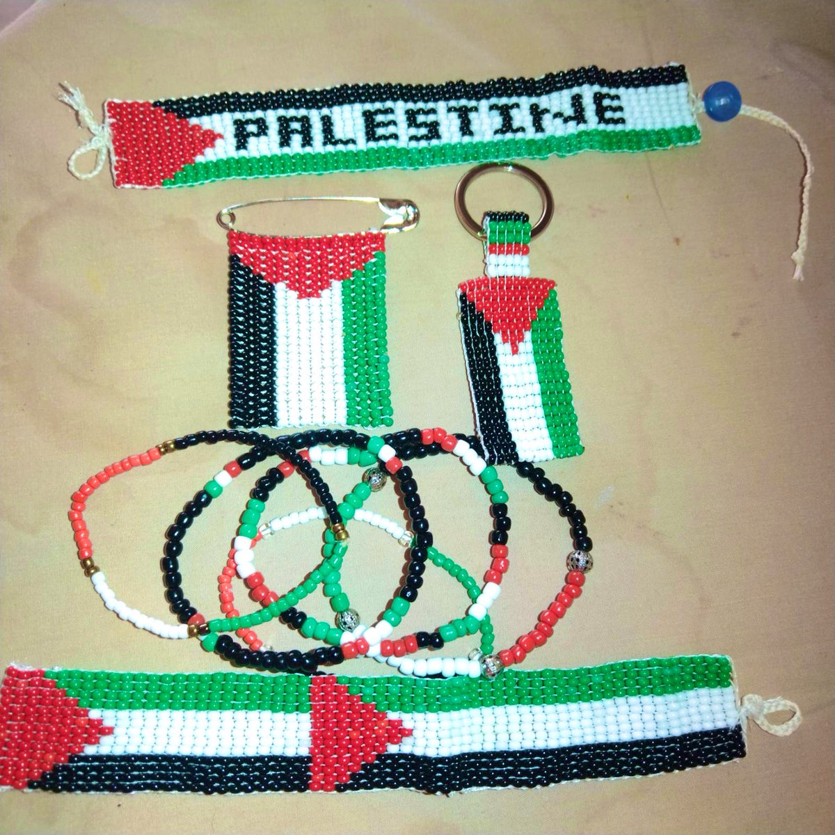 I asked an entrepreneur in Khayelitsha to create some beadwork for me… I’m awaiting pricing, and am happy to take orders for her and help with delivery. For now, there’s no online shop, but that will come… 🇵🇸❤️🇵🇸❤️🇵🇸❤️🇵🇸