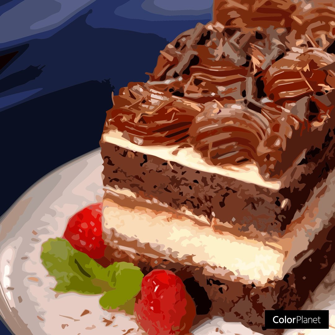 #colorplanet #油絵塗り絵 #chocolatecake