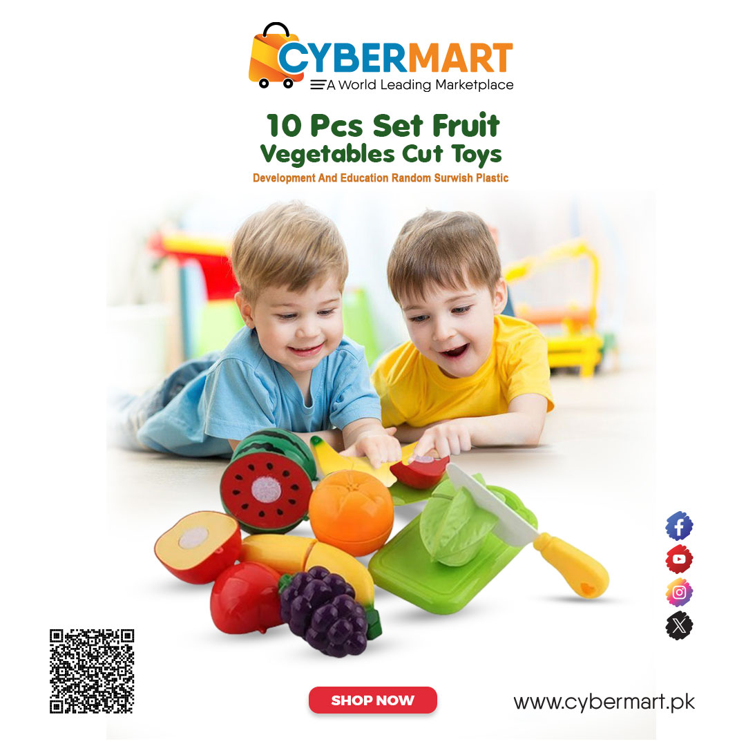 Buy 10 Pcs Set Fruit Vegetables Cut Toys for your little one's at the best price.Scan QR to Order now.

Shop Now: cybermart.pk/10-Pcs-Set-Fru…

#KidsToys #HealthyPlaytime #FruitToys #VegetableToys #EducationalToys #ParentingEssentials #PlayAndLearn #ToddlerLife #CybermartPK
