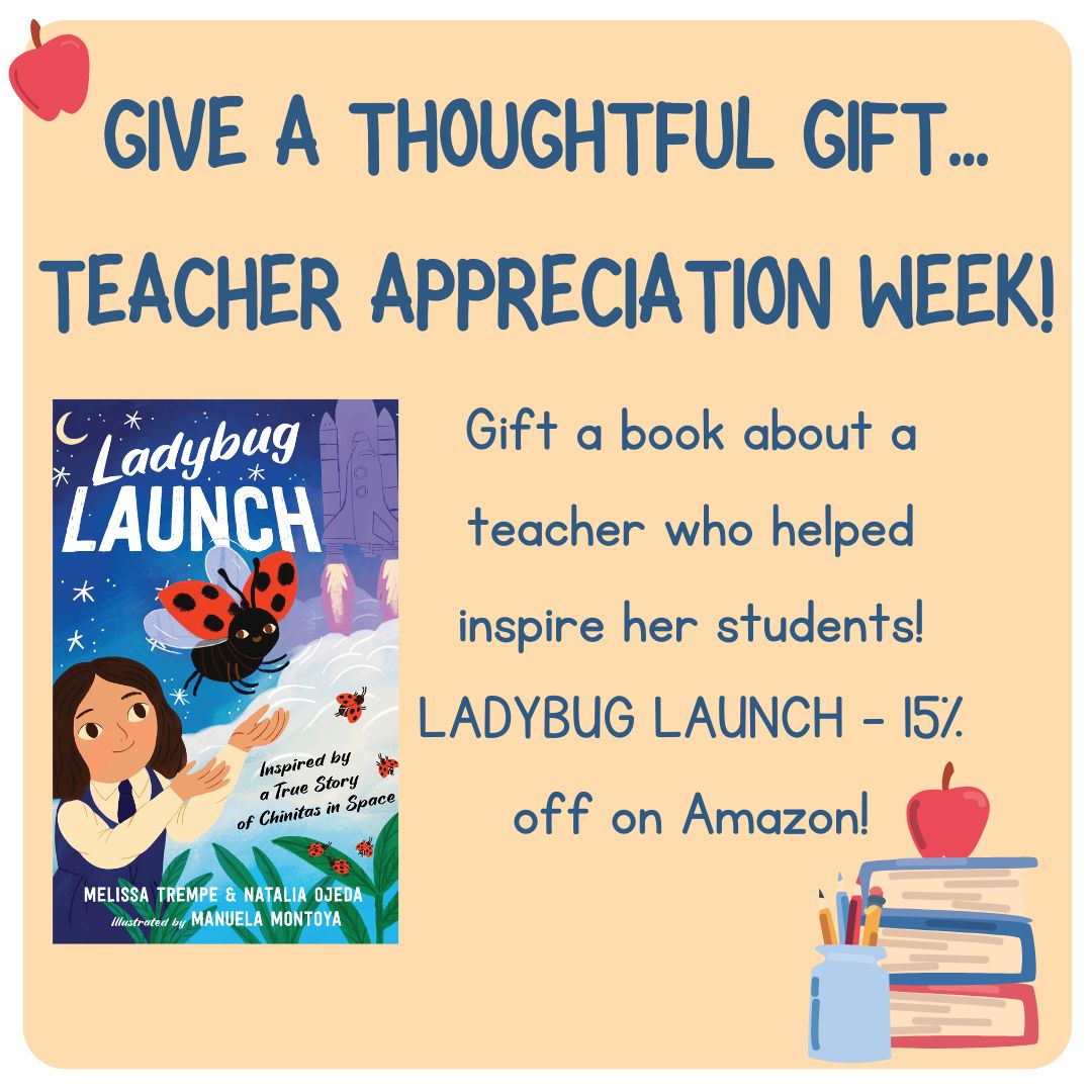 #TeacherAppreciationWeek! Give the best #gift that will be used year after year... A #book! LADYBUG LAUNCH features a teacher who truly inspired her students to do more. ON SALE on Amazon! 15% off! #kidlit #writingcommunity #library #teacher #teacherappreciation