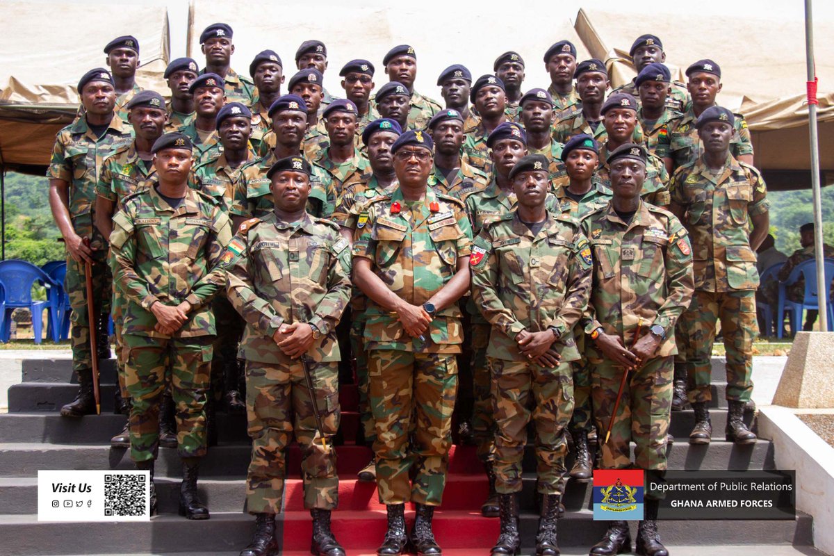 The Infantry Fire Support Course 1-2024, organized by the Artillery Training School came to a successful end on Friday 3 May 2024 at the Artillery Training School in Akoefe, Volta Region. gafonline.mil.gh/news/infantry-…