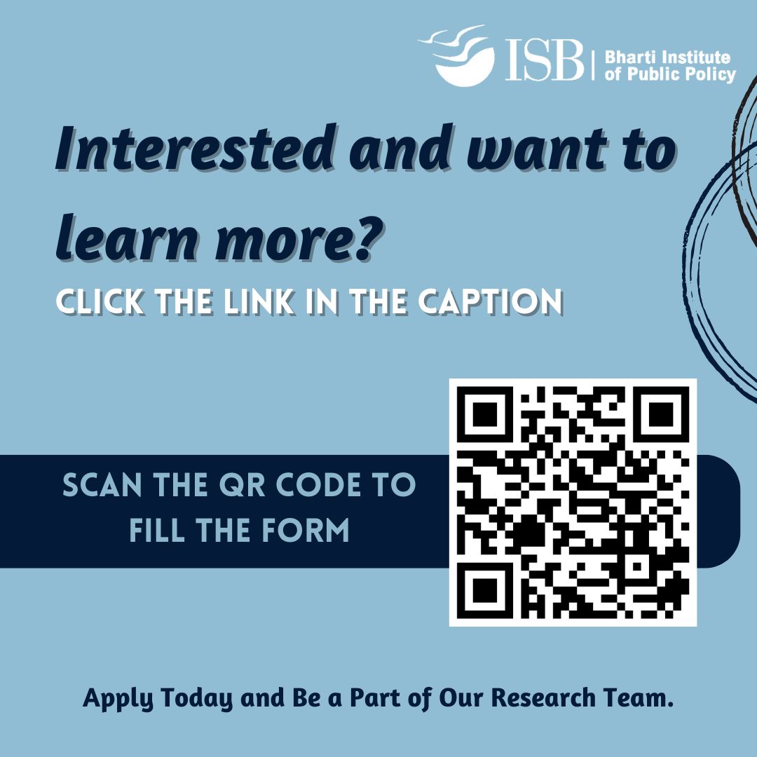 📢Are you passionate about #publicpolicy for shaping a better future? @BIPP_ISB is hiring Research Interns! Get hands-on experience & contribute to impactful #research. ➡️Apply: form.jotform.com/241142634278455 #ISB #PolicyResearch #Careers