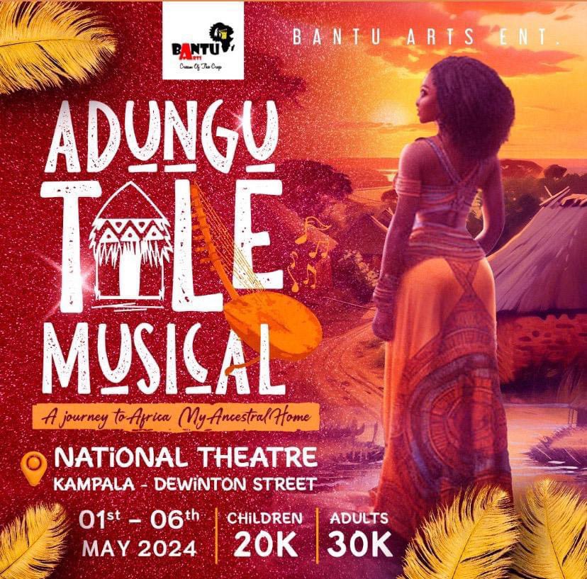 . @BantuArts Presents the Adungu Tale Musical-an enchanting voyage to Africa,delivering into cultural heritage.
Immerse in the fusion of traditional &modern Ugandan Music,instruments,dances&story telling from diverse ethnic regions
Catch today’show
⏱️ 2Pm& 7Pm @ National Theatre
