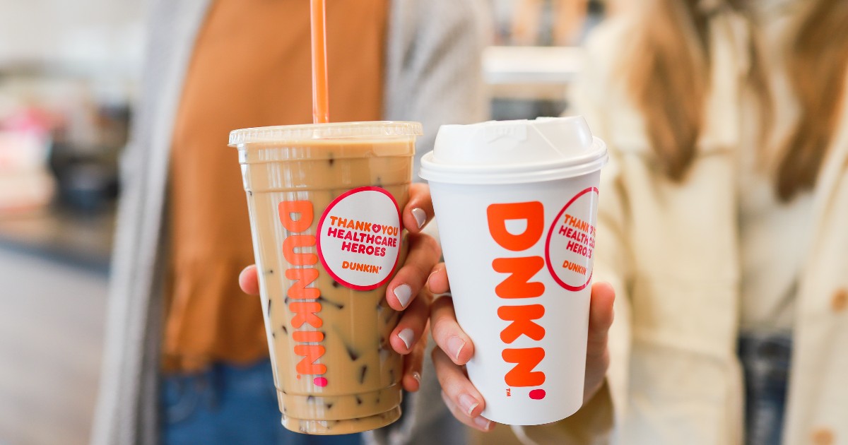 This one is on @dunkindonuts, Cooper Nurses! Celebrate #NursesDay and kick off #NationalNursesWeek today with a FREE Medium Hot or Iced Coffee. ❤️