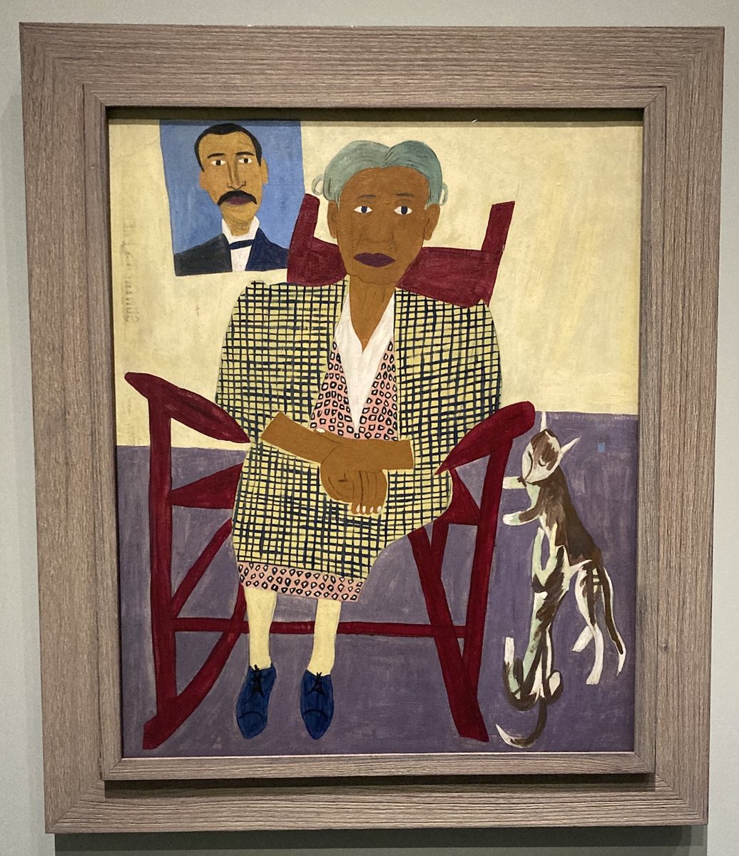 William H. Johnson, Mom and Dad, 1944 (and two cats) #Harlemrenaissance @metmuseum