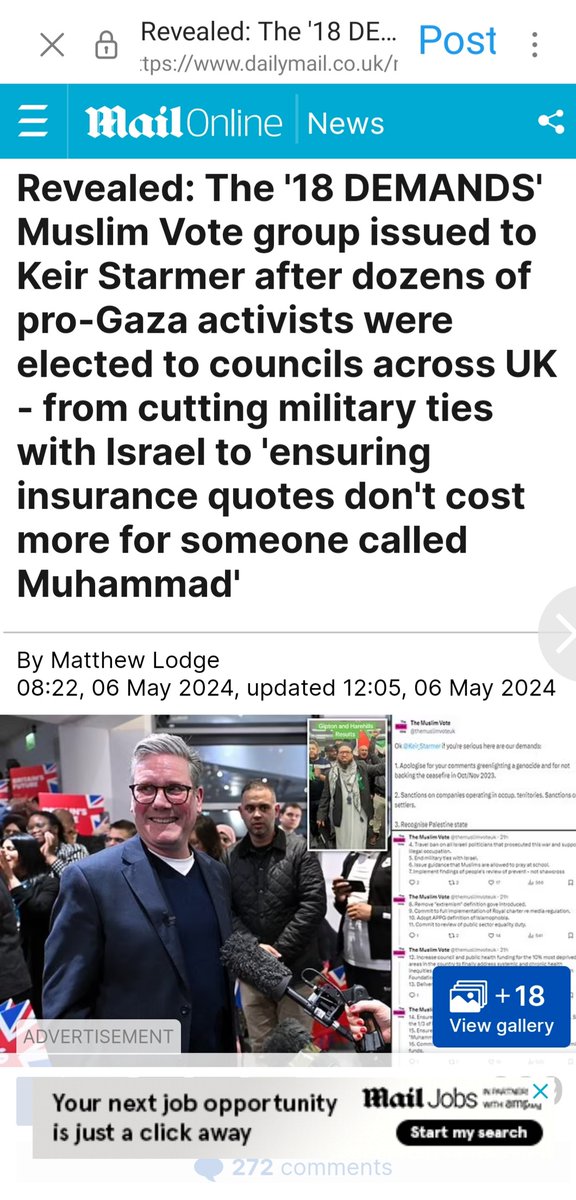 So a Muslim Green Party candidate gets elected into Leeds council shouting 'Allahu Akbar' & now Starmer is issued a list of Muslim demands. This is extremely serious & everyone should be worried about it.