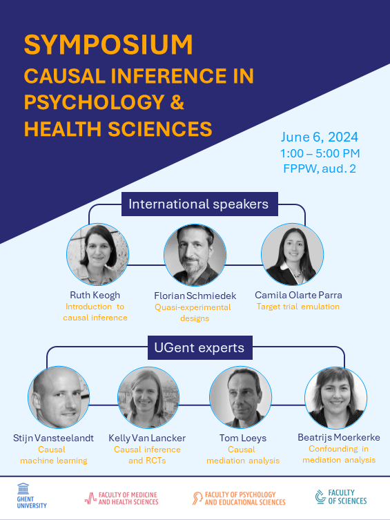 Louise Poppe (@louise_poppe) on Twitter photo Only one month until our symposium 'Causal inference in Psychology and Applied Health Sciences' takes place!
You can still register via event.ugent.be/registration/c…
<a href="/ResearchUGent/">Ghent University Research</a> <a href="/ugent_fge/">UGent Geneeskunde & Gezondheidswetenschappen</a> <a href="/fppwgent/">FPPW-UGent</a> <a href="/ugent_fwe/">UGent Wetenschappen</a> <a href="/UGent_OS/">UGent Open Science</a> Only one month until our symposium 'Causal inference in Psychology and Applied Health Sciences' takes place!
You can still register via event.ugent.be/registration/c…
<a href="/ResearchUGent/">Ghent University Research</a> <a href="/ugent_fge/">UGent Geneeskunde & Gezondheidswetenschappen</a> <a href="/fppwgent/">FPPW-UGent</a> <a href="/ugent_fwe/">UGent Wetenschappen</a> <a href="/UGent_OS/">UGent Open Science</a>