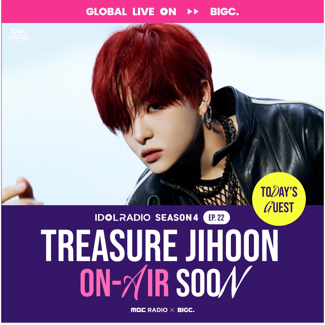 📡IDOL RADIO SEASON 4 📣EP.22 ON-AIR SOON! 🌟TREASURE JIHOON🌟 Real-time subtitle available! 🇰🇷🇬🇧🇨🇳🇯🇵🇲🇨🇻🇳🇹🇭 📅Live schedule: 2024.05.06.(Mon) 21:00 KST Global Live on BIGC▶️go.bigc.im/3wk3SoT #트레저 #JIHOON #지훈 #TREASURE #아이돌라디오 #IDOLRADIO #BIGCMOMENT