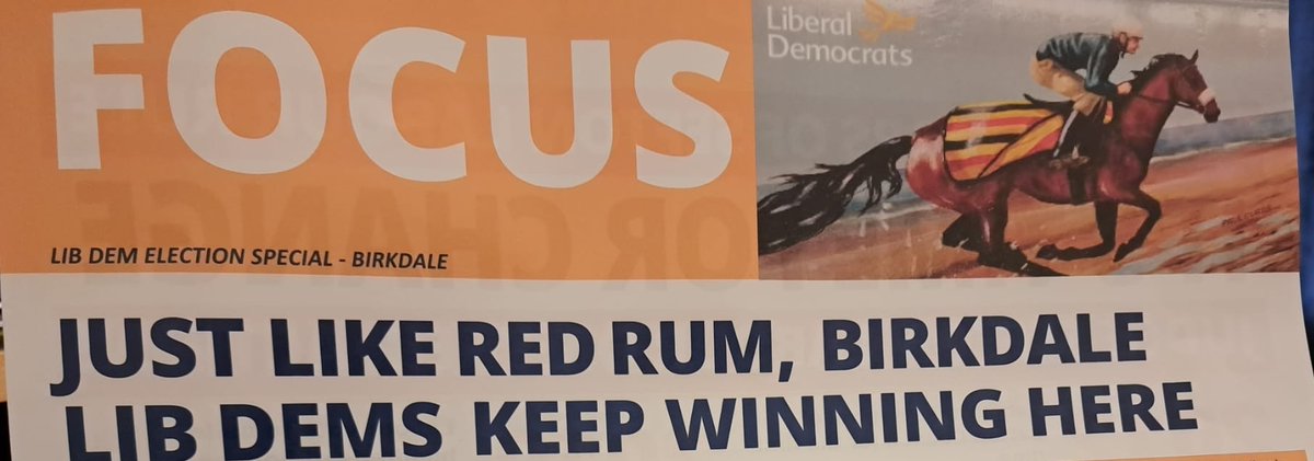 Just like Red Rum twice in the Grand National (75 & 76) - Birkdale Lib Dems came second here.