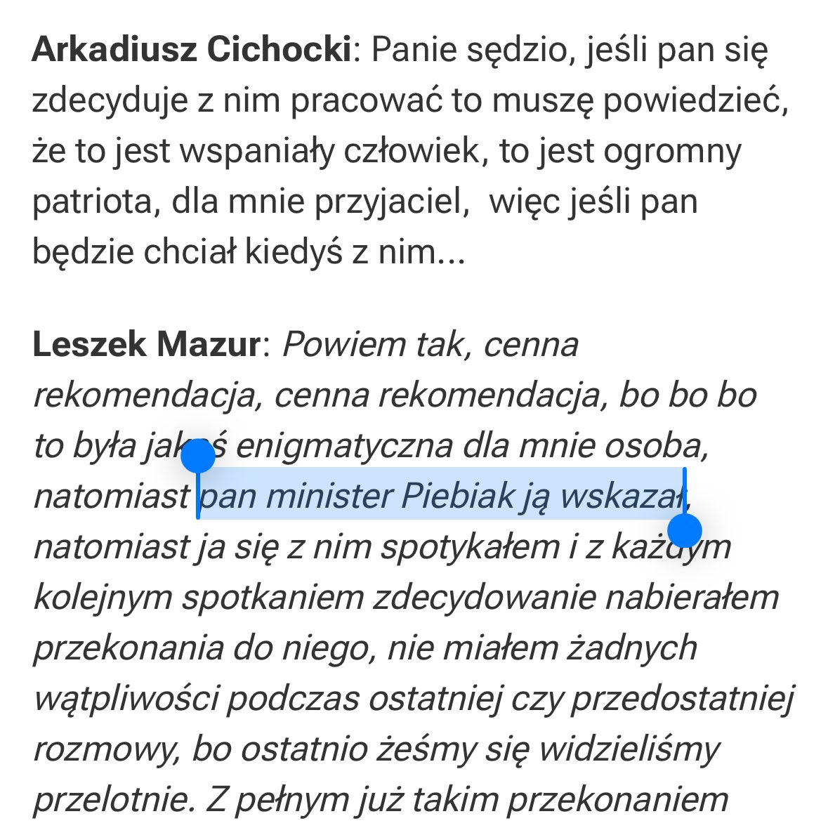 patrykmichalski's tweet photo. „Pan minister @LPiebiak ją wskazał” mówił kiedyś były szef upolitycznionej KRS Leszek Mazur o Tomaszu Szydcie, który zbiegł na Białoruś. 

Źródło: RMF24 https://t.co/NSQdRmhYIF