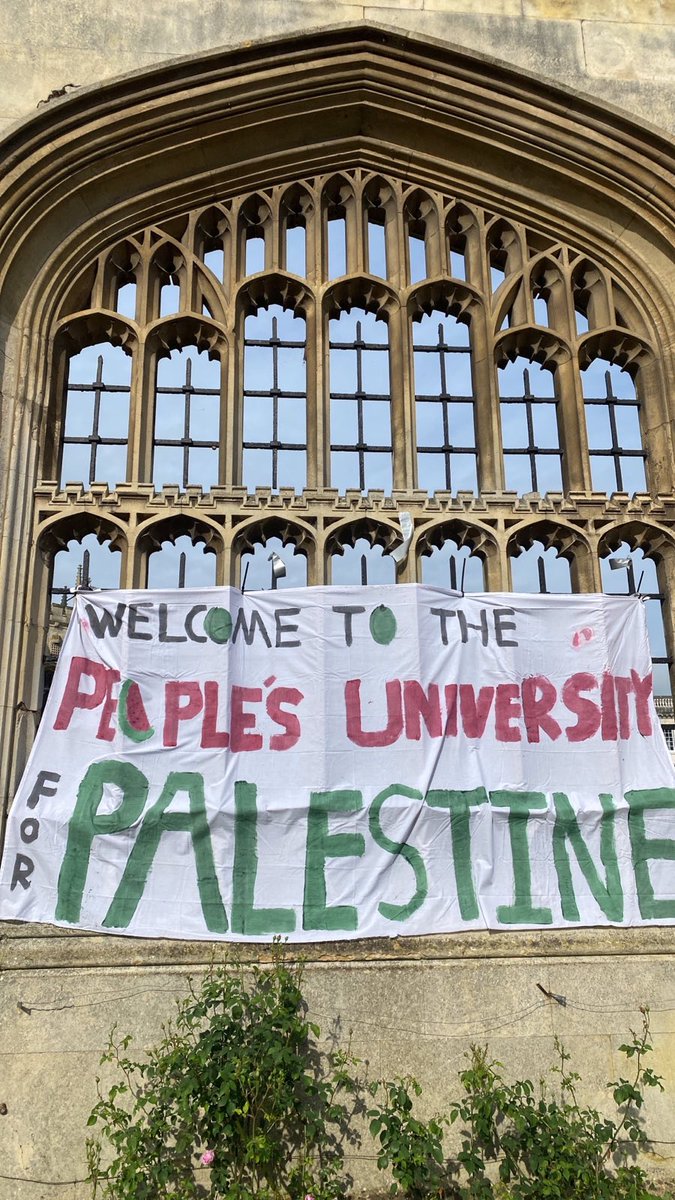 Students have launched a Palestine solidarity encampment at Cambridge -- Balfour's alma mater