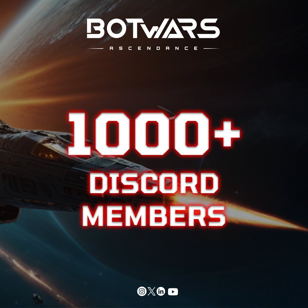 Celebrating a Milestone Achieved in Weeks! 🌟 Surpassing 2k+ followers on Instagram, 4k+followerson Twitter, and 1000+ Members on Discord! Huge thanks to our incredible community for steadfast support!#BotwarsAscendance #communitygrowth  #growth #milestone #engagements #community