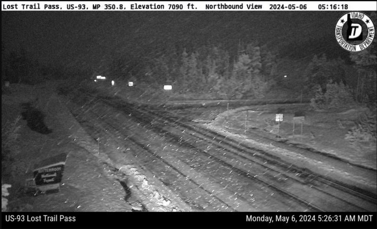 Wet snow is coming down over Lost Trail Pass this morning. Heavy mountain snow is expected through the middle of the week.#NBCMontana nbcmontana.com/weather/foreca…