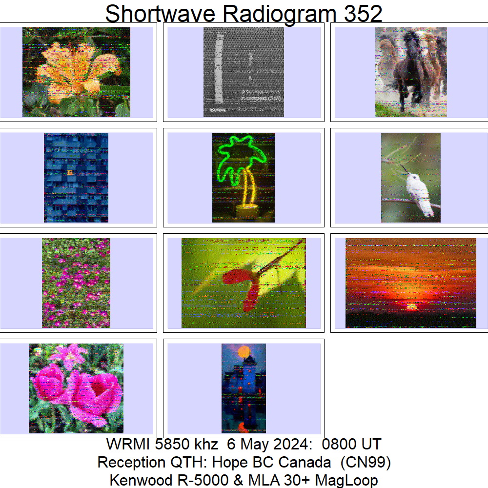 Late night @SWRadiogram 352 at 0800 UT from WRMI on 5850. All images captured