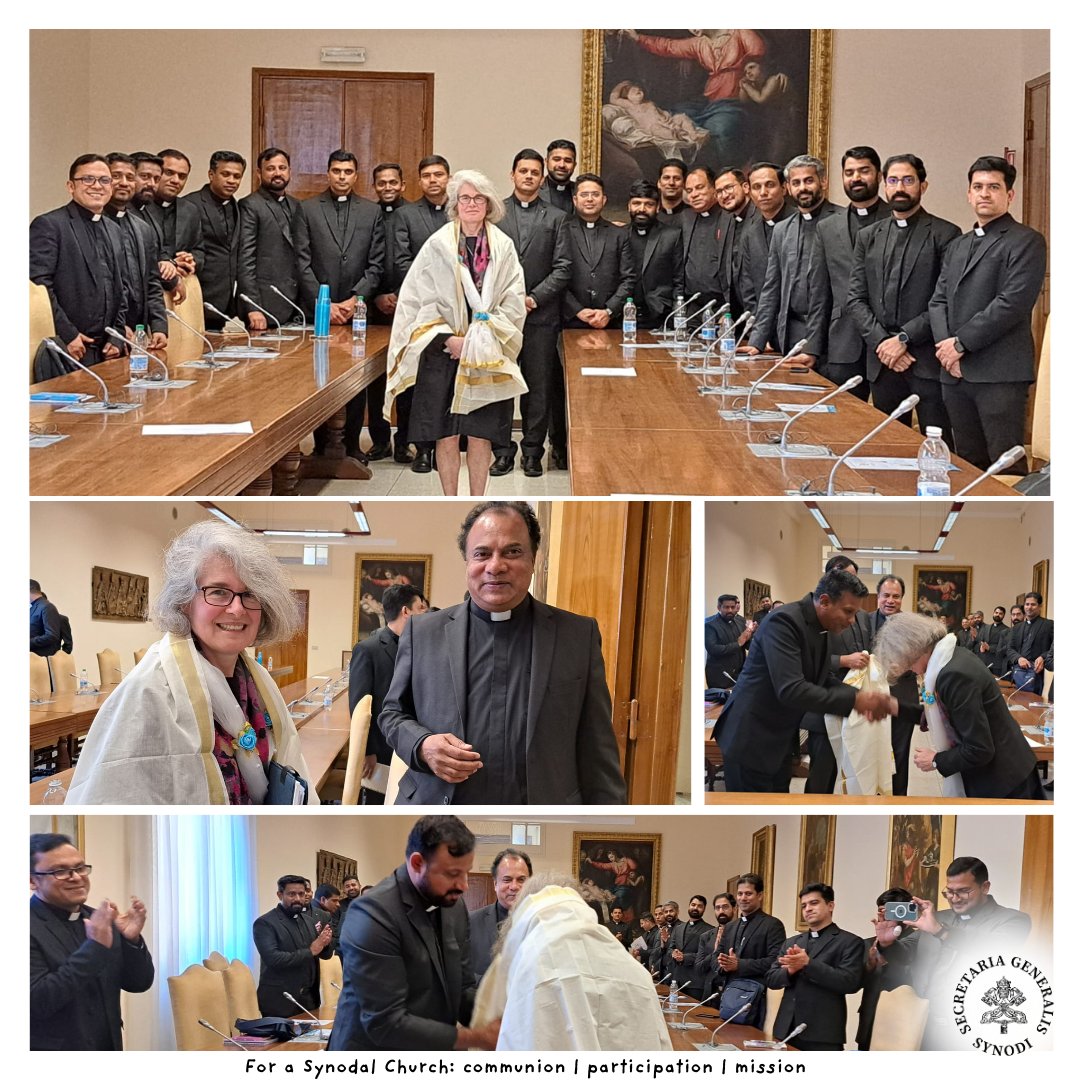 We thank CMI congregation #priests from #india for your visit to @synod_va & the conversation with @SrNatB May the Holy Spirit guide your steps! Let's continue our #walkingtogether towards #Synod2024