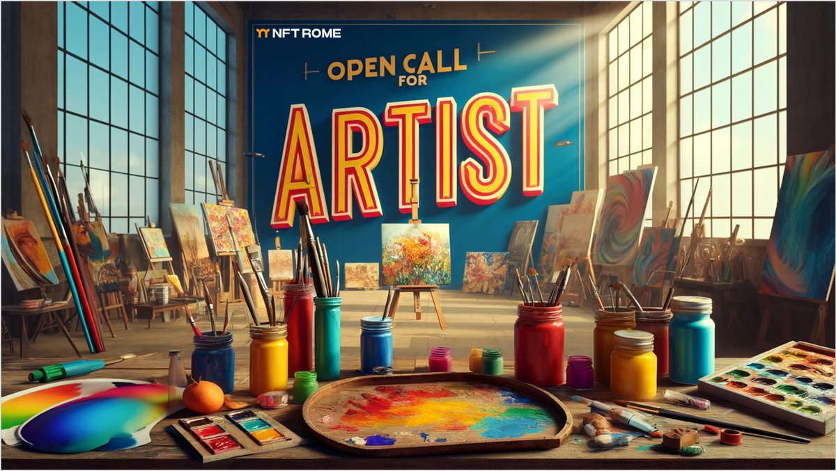 🎨Open Call for Artists at NFT Rome! How to apply: 1/ Follow @nftrome_xyz 2/ Comment below with your art (max 3 artworks per artist) 3/ Join our Telegram & share your art there Our team will select 10 artists according to the community feedback. t.me/+CnR7EMYhAcIyN…