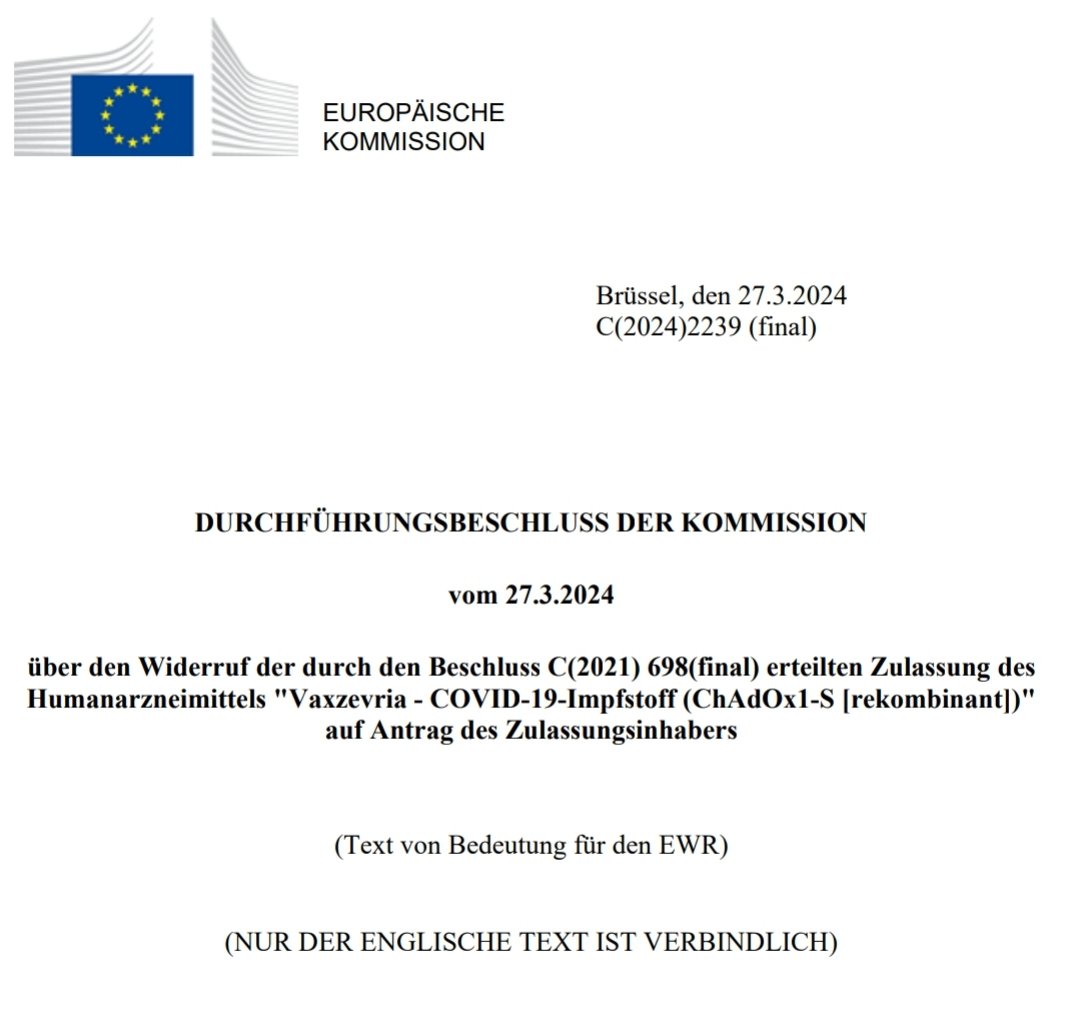 Menarik...Komisi Uni Eropa telah secara tersembunyi mencabut izin vaksin Covid AstraZeneca pada 27 Maret 2024 ec.europa.eu/health/documen…