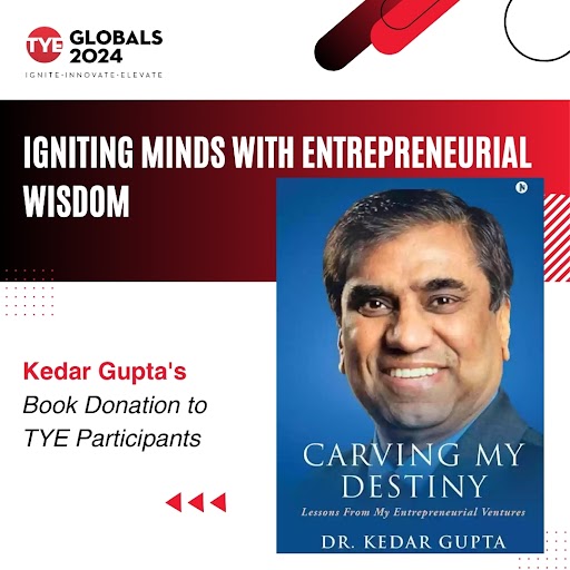 We're #honored to share Kedar Gupta's journey through his book, 'Carving My Destiny,' with every TYE Global participant in Silicon Valley. A testament to entrepreneurial spirit, these 400 #books are a treasure trove of #lessons and experiences.